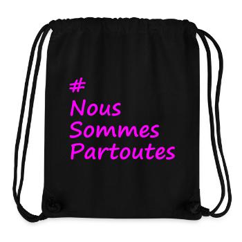 #NousSommesPartoutes - Stanley/Stella recycelter Gym Bag - Schwarz - Vorne