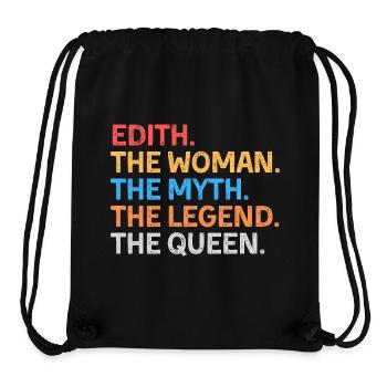 Edith Die Frau Der Mythos Die Legende Die Königin - Stanley/Stella recycelter Gym Bag - Schwarz - Vorne