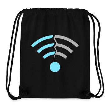 Wi-Fi WiFi Signal Icon - Stanley/Stella Recycled Gym Bag - black - Front