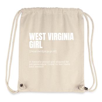West Virginia Girl Pride - Stanley/Stella recycelter Gym Bag - Naturweiß - Vorne