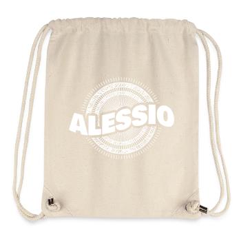 Geschenk für Alessio - Stanley/Stella recycelter Gym Bag - Naturweiß - Vorne
