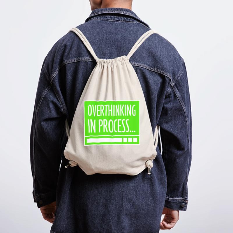 Overthinking In Process Funny Brooding Saying Logo Stanley/Stella Recycled Gym Bag