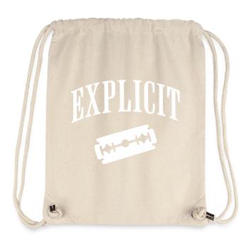 Explicit razor blade motif - Stanley/Stella Recycled Gym Bag - natural - Front
