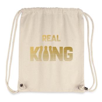 Real King - Bowling Kegeln Pin Strike Kegel Kugel - Stanley/Stella recycelter Gym Bag - Naturweiß - Vorne