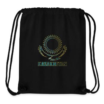 Kazakhstan steppe eagle gift - Stanley/Stella Recycled Gym Bag - black - Front