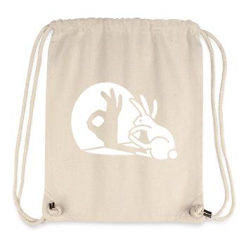Rabbit shadow hand OK gesture sign Okay pico bello - Stanley/Stella Recycled Gym Bag - natural - Front