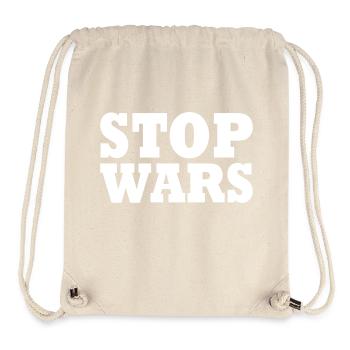 Stop wars - Sac à cordon recyclé Stanley/Stella - blanc naturel - Devant