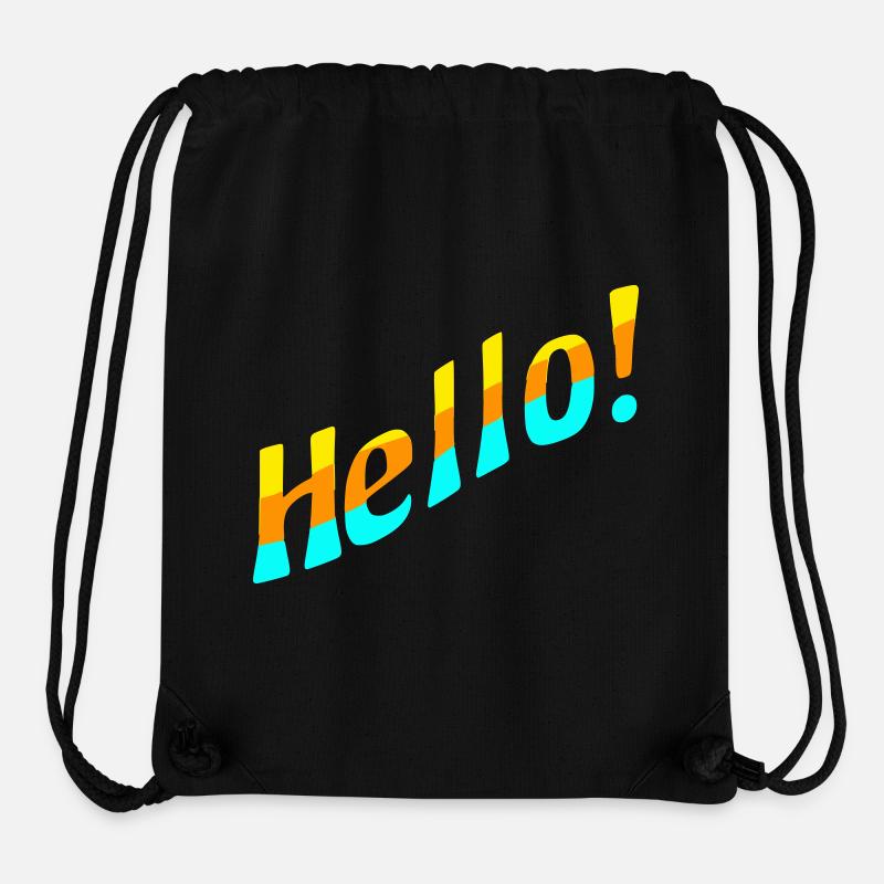Hello! - Stanley/Stella Recycled Gym Bag - black