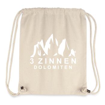 Dolomites des Trois Pics - Sac à cordon recyclé Stanley/Stella - blanc naturel - Devant