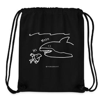 Fischköppe / Fischkopp / Hai – Moin. - Stanley/Stella recycelter Gym Bag - Schwarz - Vorne