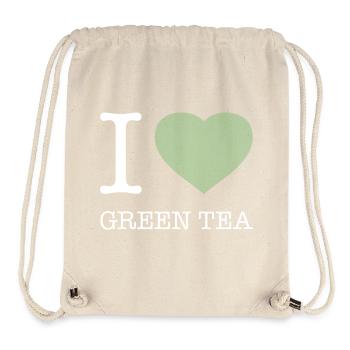 J’ADORE LE THÉ VERT - Sac à cordon recyclé Stanley/Stella - blanc naturel - Devant