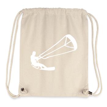 Kitesurfer Silhouette Kiteboarding Adrenaline Sport - Stanley/Stella Recycled Gym Bag - natural - Front