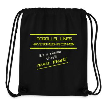 Funny Parallel Lines Math Tee - Stanley/Stella Recycled Gym Bag - black - Front