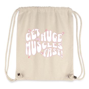 Big Muscles Fun Slogan Design - Stanley/Stella Recycled Gym Bag - natural - Front