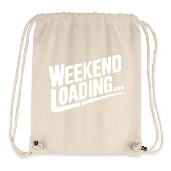 Wochenende wird geladen - Stanley/Stella recycelter Gym Bag - Naturweiß - Vorne