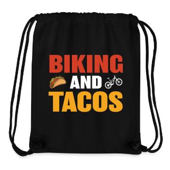 Biking und Tacos Design für Freizeit - Stanley/Stella recycelter Gym Bag - Schwarz - Vorne