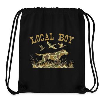 Lokaler Junge Labrador Retriever Jagd im Freien - Stanley/Stella recycelter Gym Bag - Schwarz - Vorne