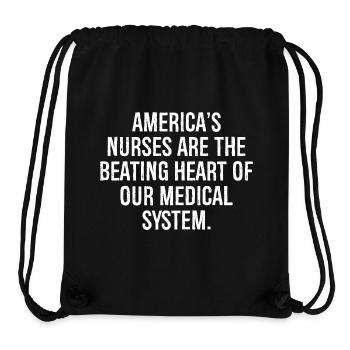 Amerikas Krankenschwestern sind das schlagende Herz unserer - Stanley/Stella recycelter Gym Bag - Schwarz - Vorne