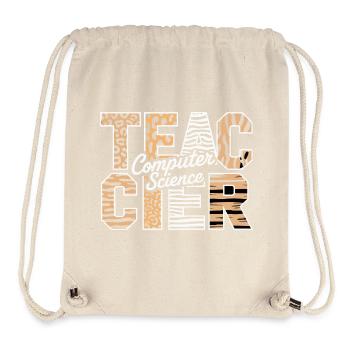 Computer Science Lehrer Tiermuster Stil - Stanley/Stella recycelter Gym Bag - Naturweiß - Vorne