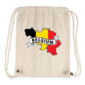 Cartes Belgium Flags - Sac à cordon recyclé Stanley/Stella - blanc naturel - Devant
