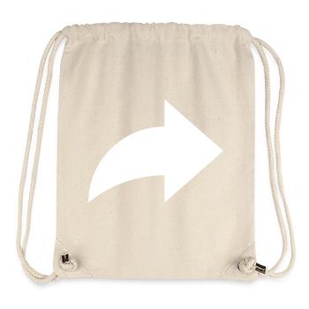 Pfeil, share - Stanley/Stella recycelter Gym Bag - Naturweiß - Vorne