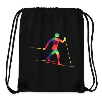 Bunter Langläufer - Stanley/Stella recycelter Gym Bag - Schwarz - Vorne