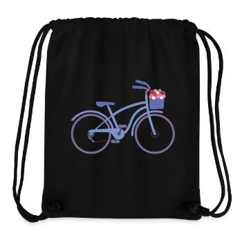 Fleurs de bicyclette - Sac à cordon recyclé Stanley/Stella - noir - Devant