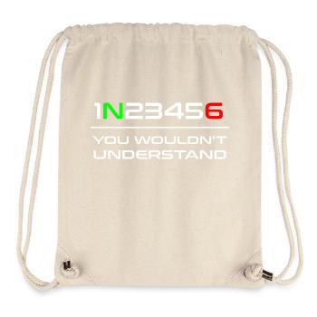 Moto Biker biker cadeau cadeau idée - Sac à cordon recyclé Stanley/Stella - blanc naturel - Devant