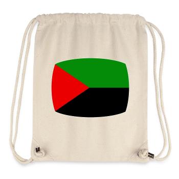 Martinique drapeau rouge vert noir - Sac à cordon recyclé Stanley/Stella - blanc naturel - Devant