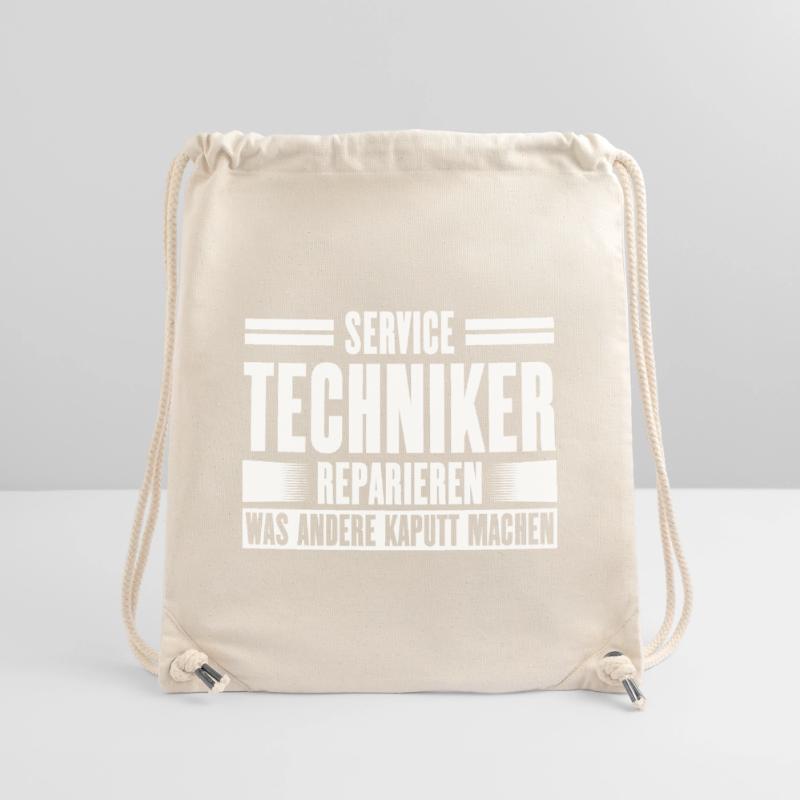 Service Technician Support Solution Slogan Service Sac à cordon recyclé Stanley/Stella