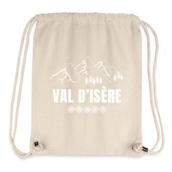 Val d'Isère, station de ski, domaine skiable - Sac à cordon recyclé Stanley/Stella - blanc naturel - Devant