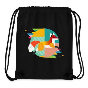 Fuchs Motiv – Modernes Design & Naturverbundenheit - Stanley/Stella recycelter Gym Bag - Schwarz - Vorne