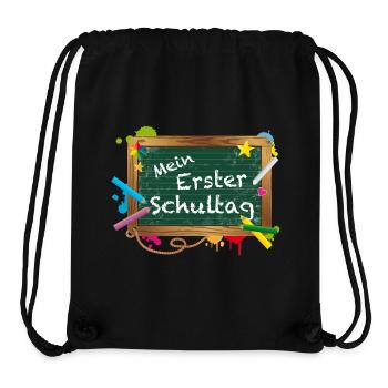 Bunte Schultafel mit fröhlicher Typografie - Stanley/Stella recycelter Gym Bag - Schwarz - Vorne