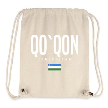 Qo'qon Usbekistan - Stanley/Stella recycelter Gym Bag - Naturweiß - Vorne