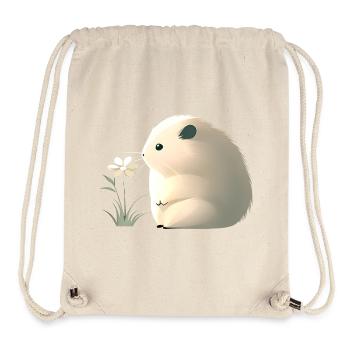 Süßer Hamster mit Blume - Stanley/Stella recycelter Gym Bag - Naturweiß - Vorne