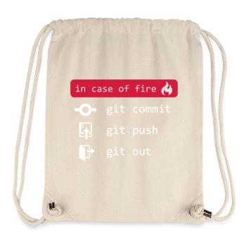 in case of fire - git out - white - Stanley/Stella Recycled Gym Bag - natural - Front