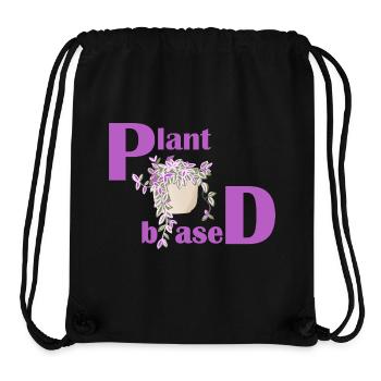 Plant Based – Pinkes Design Topfpflanze - Stanley/Stella recycelter Gym Bag - Schwarz - Vorne