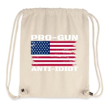 Pro-armes, anti-idiots - Sac à cordon recyclé Stanley/Stella - blanc naturel - Devant
