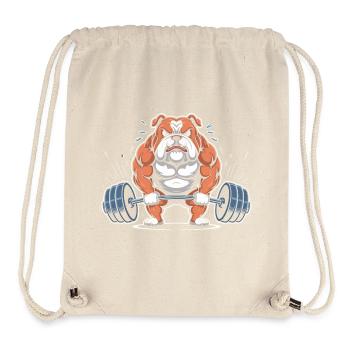 Levage de bouledogues puissants - Sac à cordon recyclé Stanley/Stella - blanc naturel - Devant