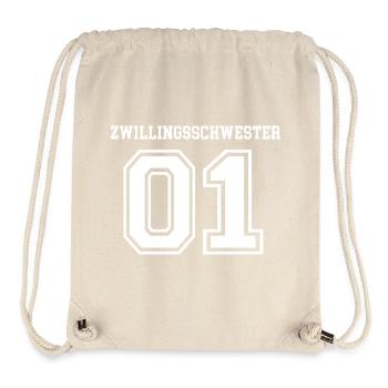 Zwillingsschwester Zwilling Schwestern Mädchen 01 - Stanley/Stella recycelter Gym Bag - Naturweiß - Vorne