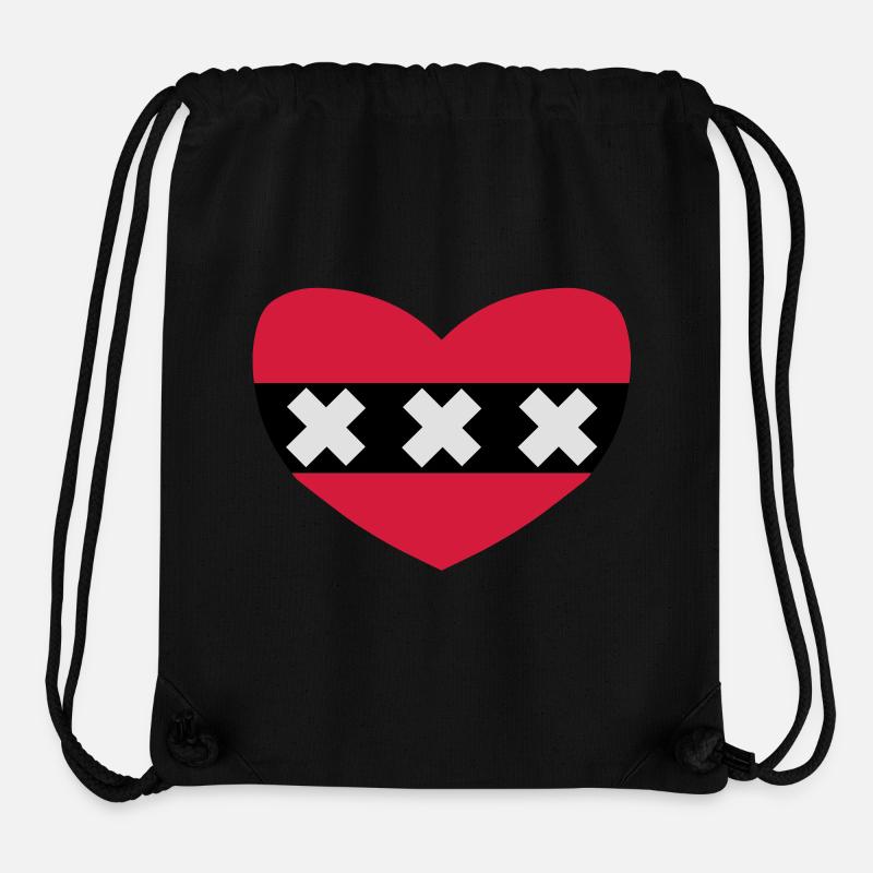 ich liebe Amsterdam - Stanley/Stella recycelter Gym Bag - Schwarz