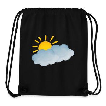Weather cloudy cheerful - Stanley/Stella Recycled Gym Bag - black - Front