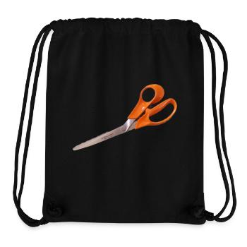Orange Schere - Stanley/Stella recycelter Gym Bag - Schwarz - Vorne