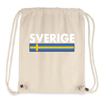Sverige - Sac à cordon recyclé Stanley/Stella - blanc naturel - Devant