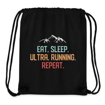Essen. Schlafen. Ultra laufend. Wiederholen. - Stanley/Stella recycelter Gym Bag - Schwarz - Vorne