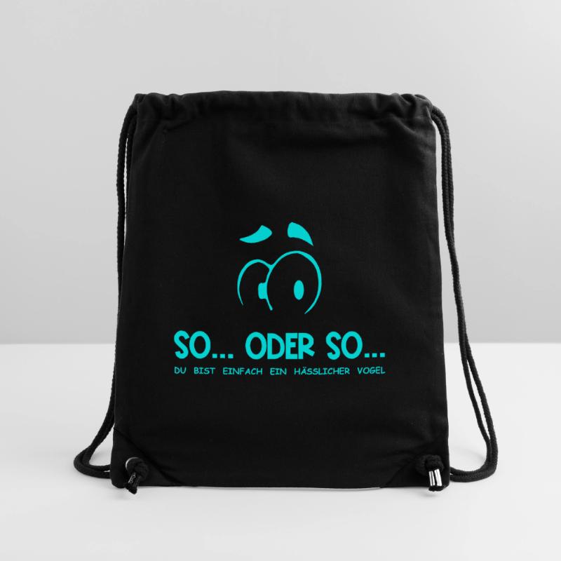 So...Oder So: Hässlicher Vogel - Türkis Stanley/Stella recycelter Gym Bag
