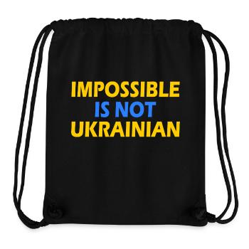 impossible is not ukrainian - ukraine - Sac à cordon recyclé Stanley/Stella - noir - Devant