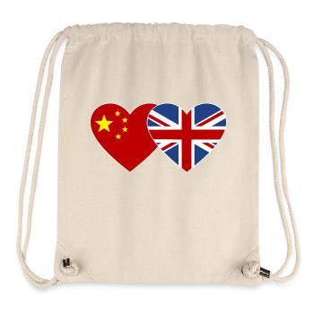China England Heart Flag - Stanley/Stella Recycled Gym Bag - natural - Front