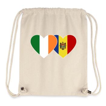 Ireland Andorra Flag Heart - Stanley/Stella Recycled Gym Bag - natural - Front