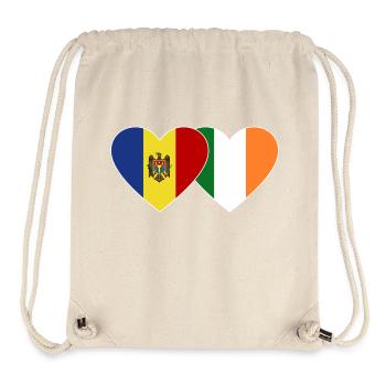 Andorra Ireland Flag Heart - Stanley/Stella Recycled Gym Bag - natural - Front